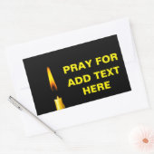 Pray for Add Text Rechthoekige Sticker (Envelop)