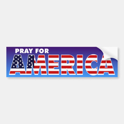 Pray for America Bumpersticker (Voorkant)