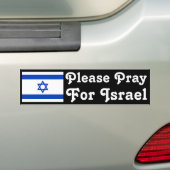 Pray for Israel Bumpersticker (Op auto)