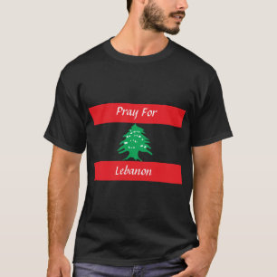 Pray for Libanon Sierkussen Square Sticker T-shirt