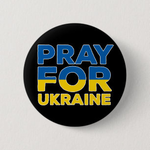 Pray For Oekraïne Ronde Button 5,7 Cm