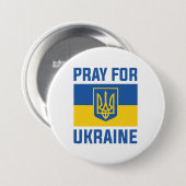 Pray For Oekraïne Ronde Button 7,6 Cm (Voorkant /achterkant)