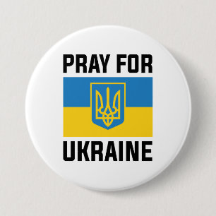Pray For Oekraïne Ronde Button 7,6 Cm