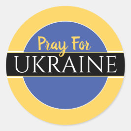 Pray For Oekraïne Ronde Sticker
