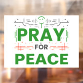 Pray for Peace Raamsticker (Vel 2)