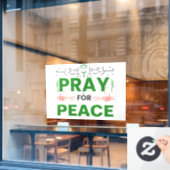 Pray for Peace Raamsticker (Cafe Raam)