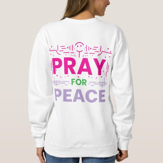 Pray for Peace Trui (Achterkant)