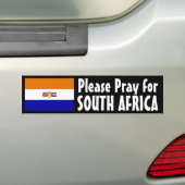 Pray for South Africa Bumpersticker (Op auto)