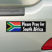 Pray for South Africa Bumpersticker (Op auto)