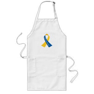 Pray for Ukraine Blue Yellow Ribbon Lang Schort