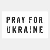Pray for Ukraine Rechthoekige Sticker (Voorkant)