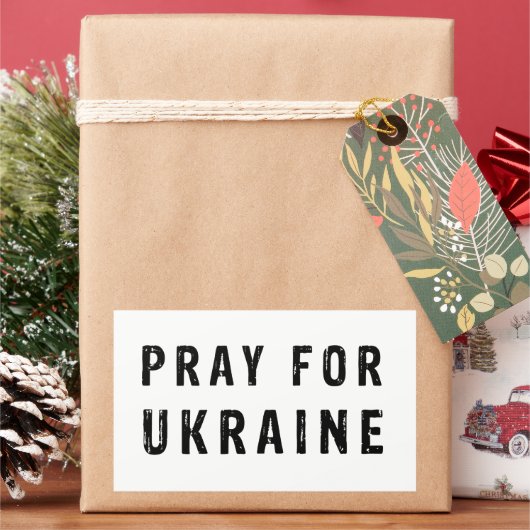 Pray for Ukraine Rechthoekige Sticker (Feestdagen)