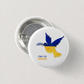 Pray for Ukraine Ronde Button 3,2 Cm (Voorkant /achterkant)