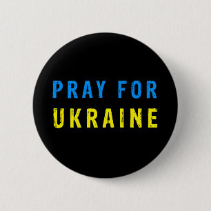 Pray for Ukraine Ronde Button 5,7 Cm