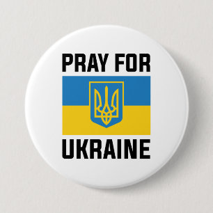 Pray for Ukraine Ronde Button 7,6 Cm