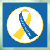 Pray for Ukraine Support Ribbon Raamsticker (Vel 3)