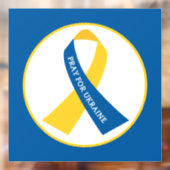 Pray for Ukraine Support Ribbon Raamsticker (Vel 2)