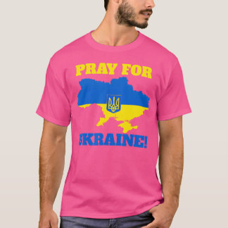 Pray For Ukraine Support Ukraine Map Patriotic gif T-shirt