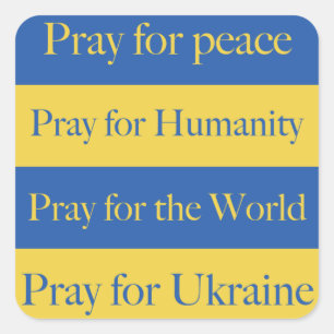 Pray for Ukraine Vierkante Sticker