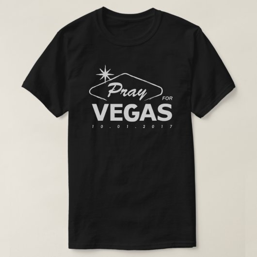 Pray for Vegas T-Shirt (Design voorkant)