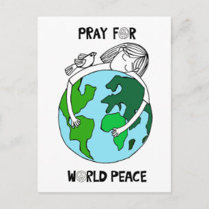 Pray for World Peace Briefkaart