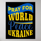 Pray for World Peace Ukraine - verklaring Poster (Voorkant)