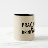PRAY HARD & BOIRE CAFÉ Christian Coffee Mugs (Centre)