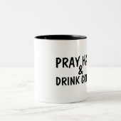 PRAY HARD & BOIRE CAFÉ Coffee Mugs (Centre)