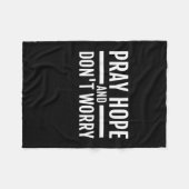 Pray Hope en Don't Worry T-Shirt Padre Pio Fleece Deken (Voorkant (Horizontaal))
