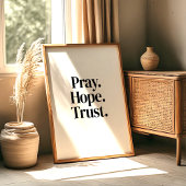 Pray Hope Trust – Affiche Minimaliste Islamique