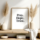 Pray Hope Trust – Affiche Minimaliste Islamique