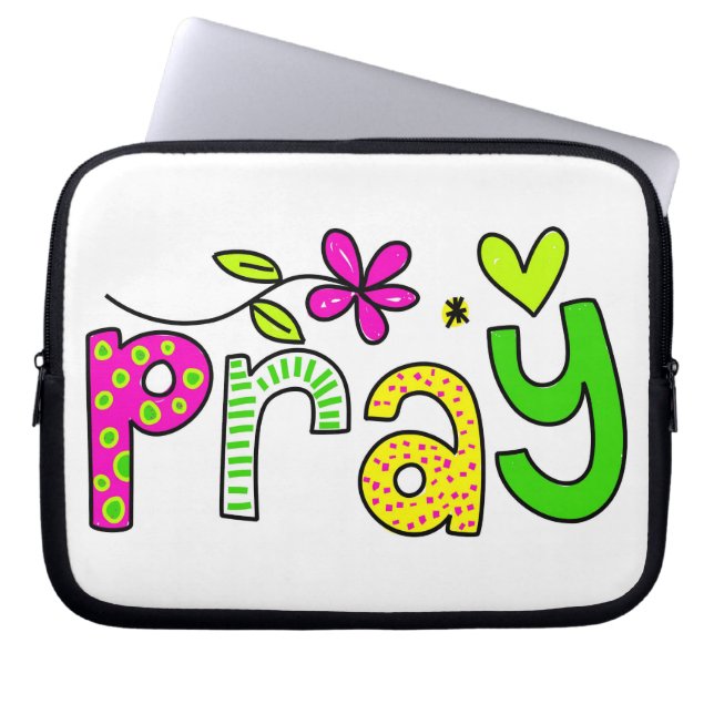 Pray Laptop Sleeve (Voorkant)