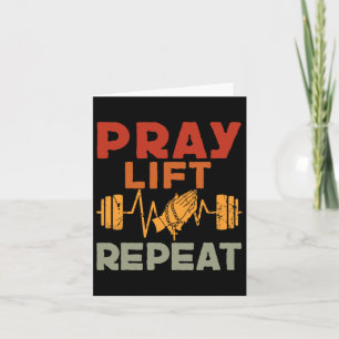 Pray Lift Herhaal Jesus Christelijke Workout God F Kaart