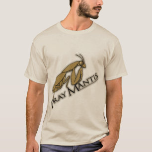 Pray Mantis bruin zwart mannen insect t-shirt