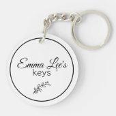 Pray More Worry Less Christian Quote Custom Sleutelhanger (Achterkant)