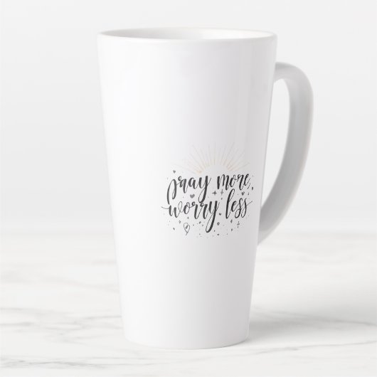 Pray More Worry Less Mug (Angle droit)