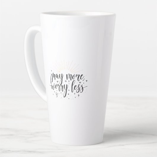 Pray More Worry Less Mug (Angle gauche)