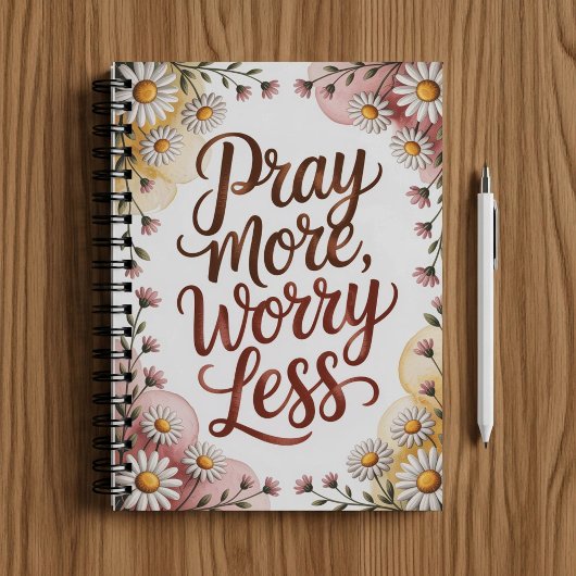 Pray more worry less notebook notitieboek