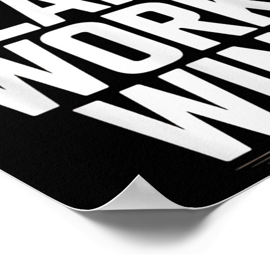 Pray Plan Work Win- Faith Hustle Christian Motivat Poster (Hoek)