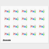 Pray Ronde Sticker (Vel)