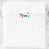 Pray Ronde Sticker (Tas)