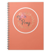 Pray Scripting met kleurrijke Waterverf Flowers Notitieboek (Voorkant)