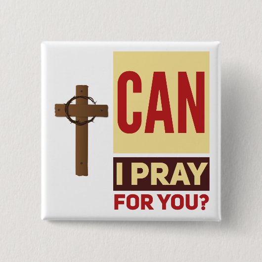 Pray Square Button (Voorkant)