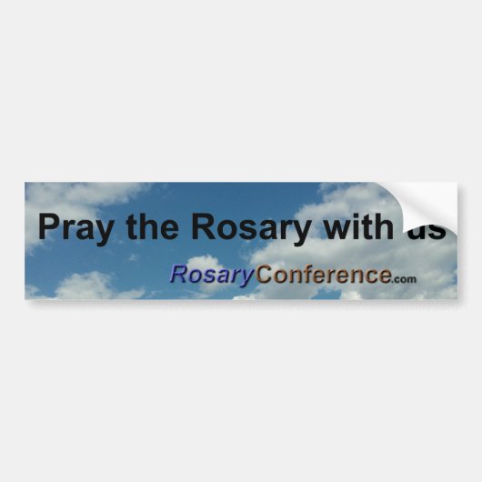 Pray the Rosary Bumpersticker (Voorkant)