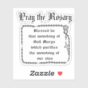 Pray the Rosary Josemaria Escriva katholieke prijs Sticker