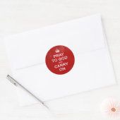 Pray to God and Carry On, Hou Calm Parody Ronde Sticker (Envelop)