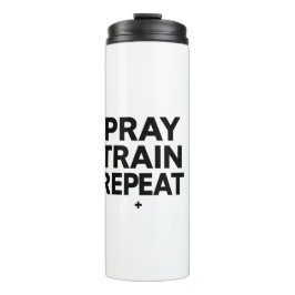 Pray Train Repeat Mok – Christelijke Fitness Motiv