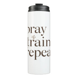 Pray Train Repeat Mok – Christelijke Fitness Motiv