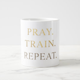 Pray Train Repeat Mok – Christelijke Fitness Motiv