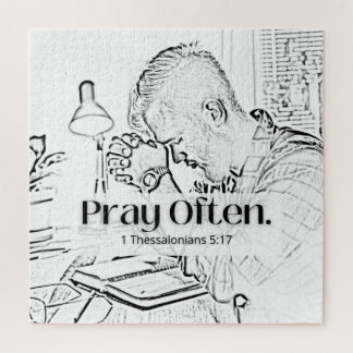 Pray Vaak Christelijke Schets Schets Schets Puzzle Legpuzzel
